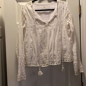 Colony blouse with rope ties.  Size m (is my guess)
